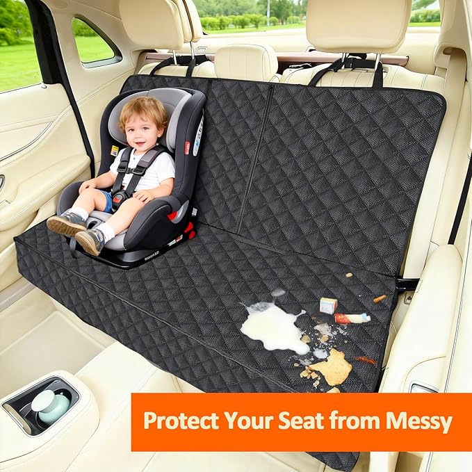 Dog Car Seat Cover for Back Seat Pet Cover for Dogs, Waterproof Nonslip Car Seat Covers Protector Scratchproof Pet Bench Seat Covers for Cars, Truck, SUV