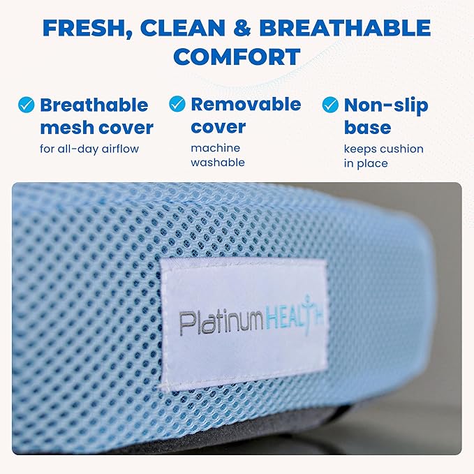 Air-Logic Smart-Cushion Premium Seat Cushion. User Adjustable Comfort. Never Bottoms Out. Self-Inflating Air/Foam Technology. Coccyx Cutout, Relieves Sciatica, Back/Tailbone Pain. Free Carry Bag (1)