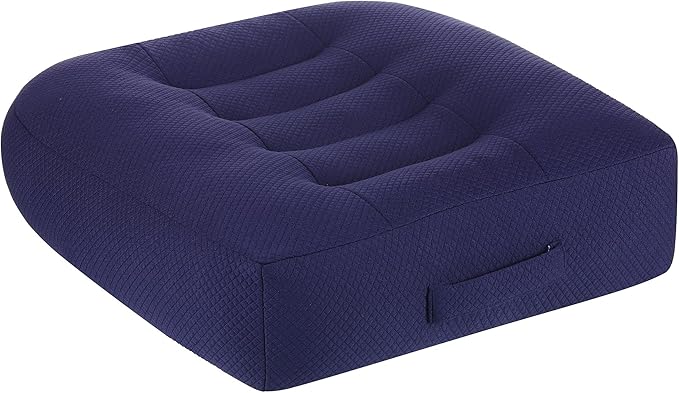 WSGJHB Large Seat Cushion, Extra Thick Booster Seat Cushions for Office Chairs Long Sitting Office Workers, Car Drivers, Relieves Back Pain, Breathable, Anti-Slip, 20x20x6 inchs, Blue