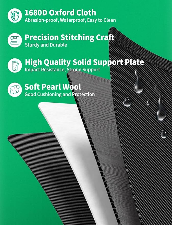 Oasser Trunk Organizer Cargo Organizer Trunk Storage Waterproof Collapsible Durable Multi Compartments with Foldable Cover Aluminium Alloy Handle Reflective Strip (Large, Black)