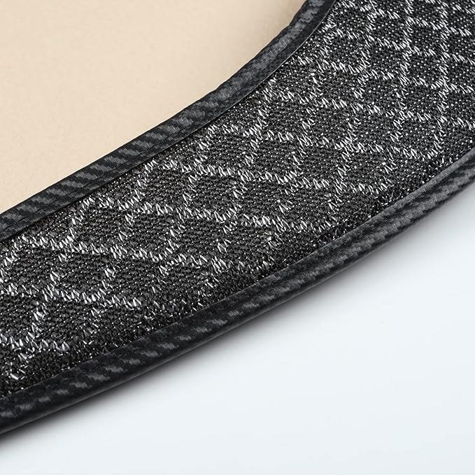 Breathable Back Seat Cover-Universal Rear Seat Mat for All Seasons, Car Rear Seat Protector with Polyester Silk Material, Non-Slip Bottom. Fits 95% of Sedans, SUVs, Vans.(Black)