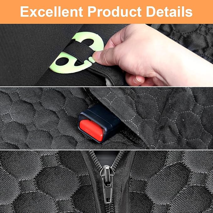 Mancro Dog Car Seat Cover for Back Seat, 2025 Upgraded 600D Heavy Duty Waterproof & Scratch-Resistant Dog Hammock for Car, Back Seat Pet Cover for Dogs with Sedan, Trucks and SUVs, Standard, Brown