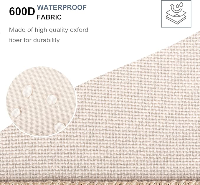 JiatuA Car Trunk Organizer, Car Organizers and Storage Collapsible Multi Compartment Container Box, Adjustable Car Accessories for SUV Sedan Truck, Large Size, Beige