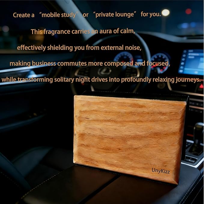 3PCS Car Air Freshener Wood Air Freshener - Car Odor Eliminator for Visor Clip Auto Accessories - Metal Clip - Essential Oils - Clean Ingredients - Teak Scent Starter Kit（Cabana/pine/amber）