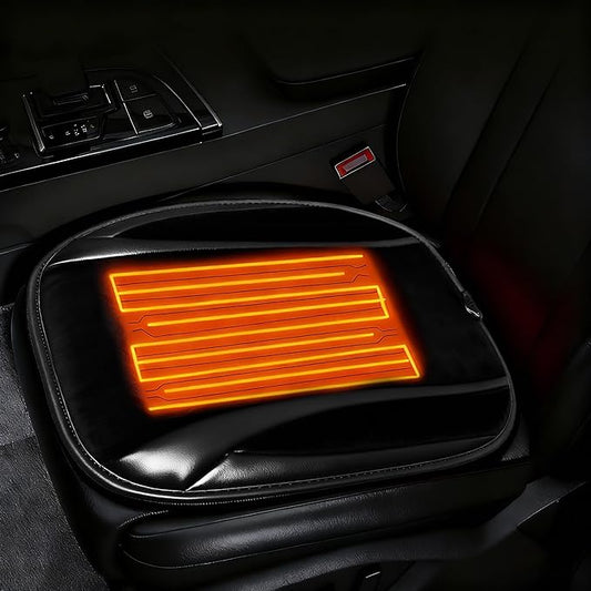 Leather Seat Cover for Car Front Seat Car Seat Cover Luxury Car Seat Protector Non-Slip Universal Fit Seat Cushion for Most Vehicle, SUV, Truck, Sedan 1PCS (Black1)