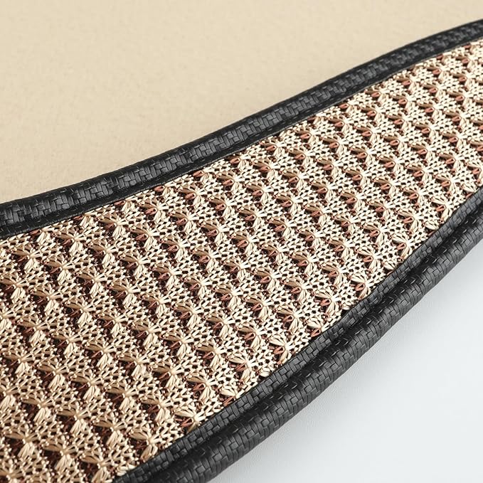 Auto Newer Luxury Breathable Rear Bench Car Seat Cover Fit Four Seasons, Back Seat Protector，Universal Rear of Car Seat Cushions,Universal Fit for 96% Cars,SUV,Pickup,Van（Rear Seat,Beige）