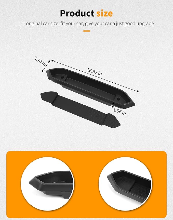 Hoolcar for Jeep Center Console Dashboard Storage Tray Compatible with Jeep Wrangler JL JLU 2/4 Doors 2018-2024 Interior Accessories Dash Organizer Tray for Key Sunglasses Phone