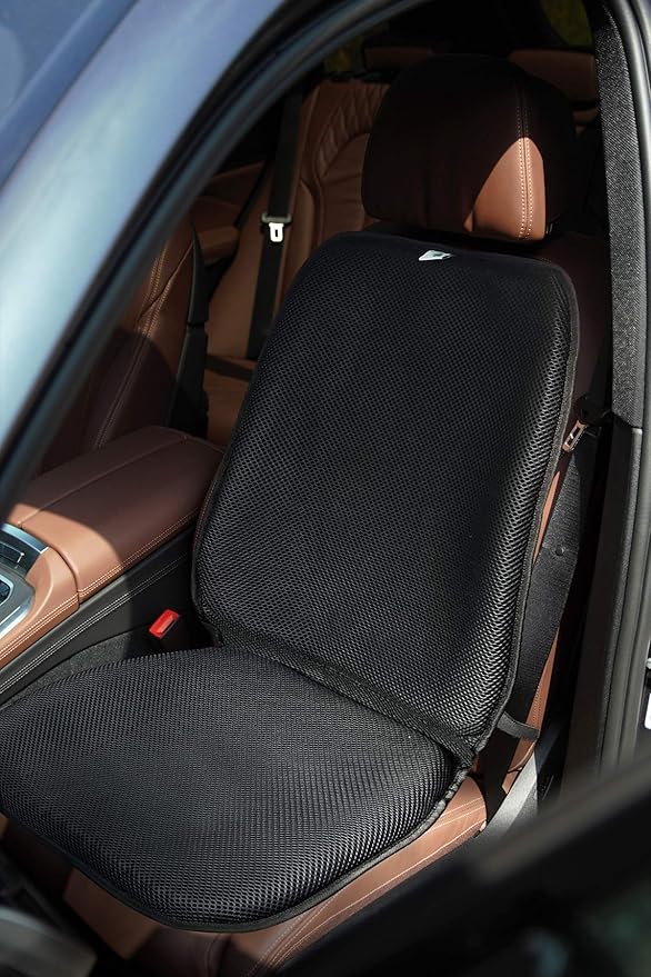 FOMI Premium All Gel Orthopedic Seat and Back Cushion Pad | Upper Lower Back Support Pillow for Car, Office, Kitchen Chair | Pressure Sore, Coccyx Pain Relief | Prevents Sweaty Bottom | Foldable