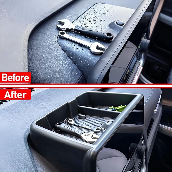 Dashboard Storage Tray Compatible with Grand Highlander 2024 2025 Accessories,Behind Screen Organizer Center Console Box for Grand Highlander,Hidden Storage Organizer Sunglass Tissue Holder