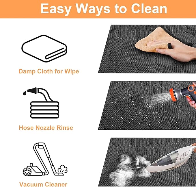 Mancro Dog Car Seat Cover, 2025 Upgraded 600D Heavy Duty Waterproof & Scratch-Resistant Dog Hammock for Car, Back Seat Pet Cover for Dogs with Sedan and Truck, X-Large, Black