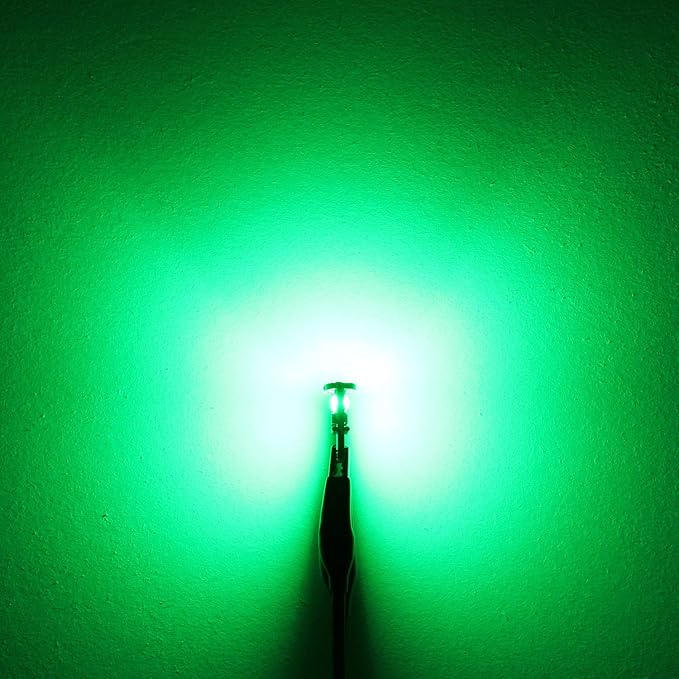PHINLION 194 168 Green LED Light Bulbs Super Bright 15-SMD 4014 Chipsets 175 2821 T10 Wedge LED Replacement for Car Interior Dome Map Reading Courtesy Trunk Parking License Plate Lights, Pack of 6