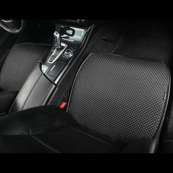 Auto Newer Breathable Universal Four Seasons Car Seat Covers, Luxury Include Front Car Seat Protector and RearCar Seat Cushion,Compatible with 95% Vehicles Fit for Cars Truck SUV (Black,3PCS)