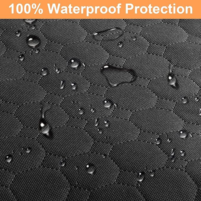 Mancro Dog Car Seat Cover, 2025 Upgraded 600D Heavy Duty Waterproof & Scratch-Resistant Dog Hammock for Car, Back Seat Pet Cover for Dogs with Sedan, Trucks and SUVs, Standard, Orange Leather