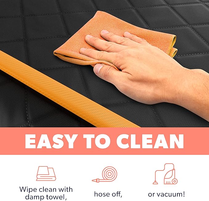 Active Pets Orange XL Dog Car Hammock Back Seat Cover, Waterproof Backseat Cover Protector for Truck Bench Rear of Sedans or SUVs, Essential Pet Supplies Vacuum or Wipe Clean, Machine Washable