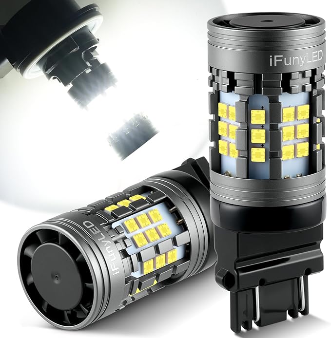 2PCS 3157 LED Bulb, Super bright 3156 3056 3057 3047 3457 4157 LED, Anti Hyper Flash CANBUS Error Free, Replacement Light Kit Set for Back Up Reverse Lights - White