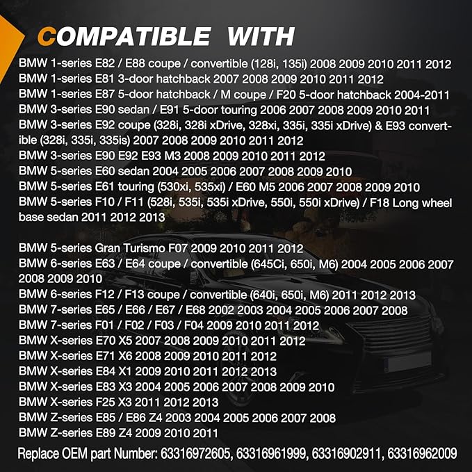 Nilight 2PCS LED Interior Door Panel Light Courtesy Warning Lights White Beam Plug and Play Compatible with BMW 1 3 5 6 7 Series Z4 X3 X5 X6 E82 E88 E90 F03 E60 F10 E65 E66