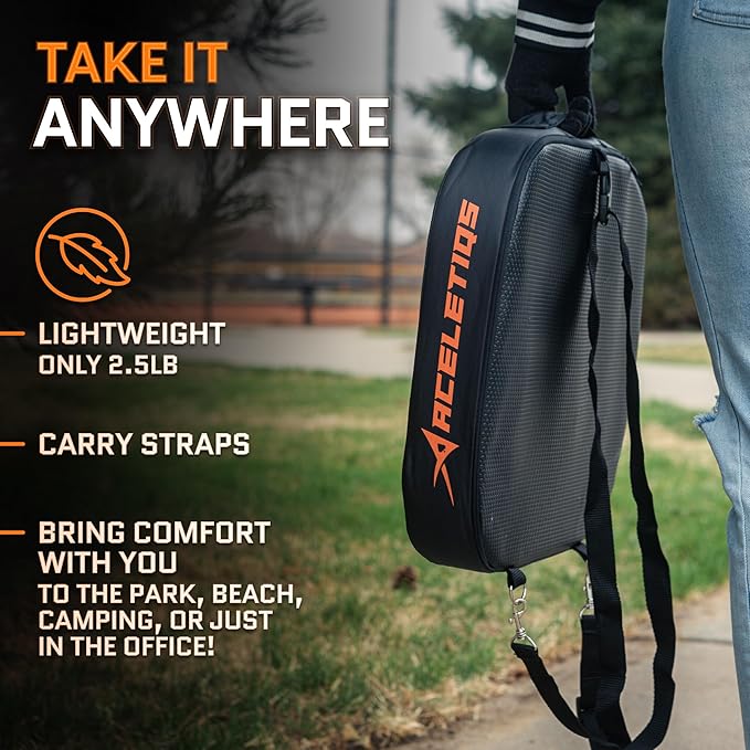 ACELETIQS Portable Heating Pad Stadium Seat Cushion for Bleachers | USB Battery Pack Included | Great for Office, Park, Boat, Stadium, Camping