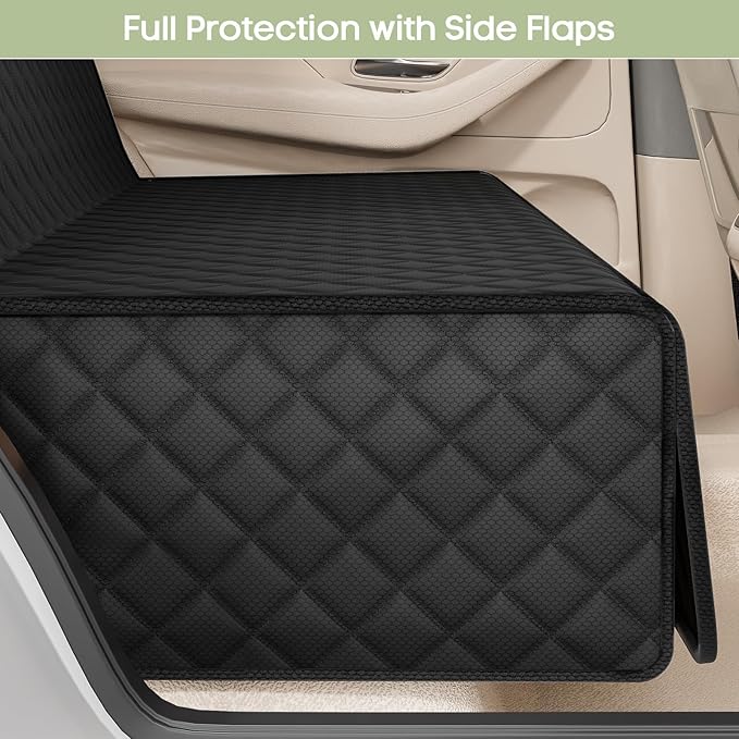 Dog Car Seat Cover for Back Seat, Waterproof Pet Bench Seat Cover for Dogs, Scratchproof Nonslip Rear Seat Protector for Cars, Trucks, SUVs