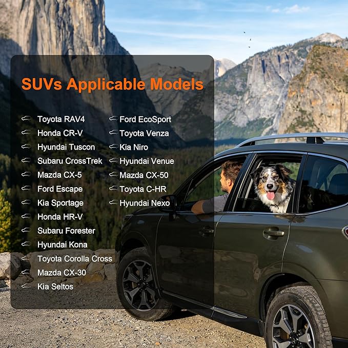 Dog Car Seat Covers for SUVs, Waterproof Dog Seat Cover for Back Seat Heavy Duty Nonslip Bench Seat Covers Protector for Rav4/Honda/Subaru/Mazda CX5/Hyundai Tuscon Car seat Covers for Suvs