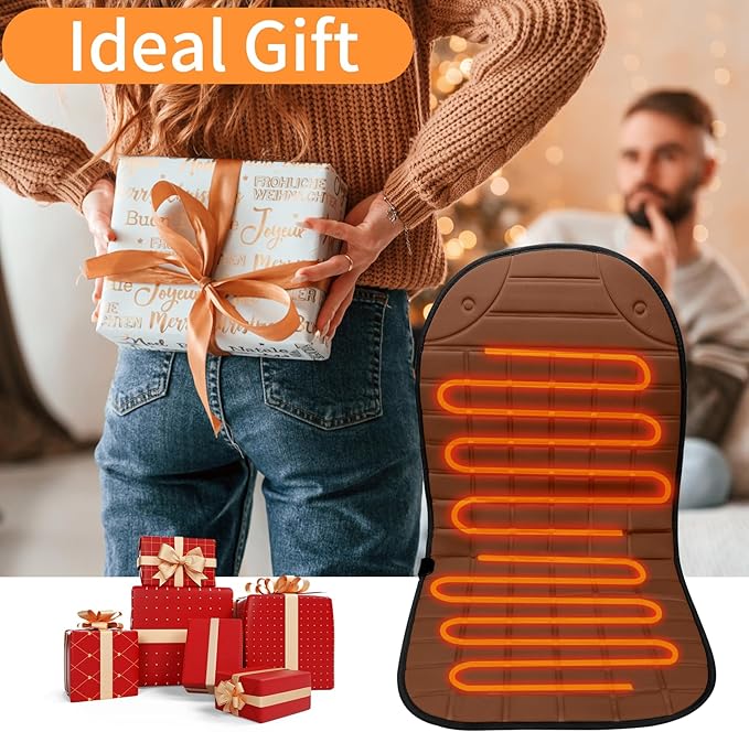 ILLUMINEW Seat Cushion Winter Cover for Full Back and Seat for Family (Brown)