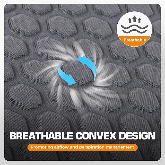 Kingfun Seat Cushion - Foam Seat Cushion for Office Chairs & Car Cooling Gel Memory - Seatssciatica & Hip & Coccyx Pain Relief Desk Chair Cushion for Long Sitting Office Workers, Gaming, Car Drivers