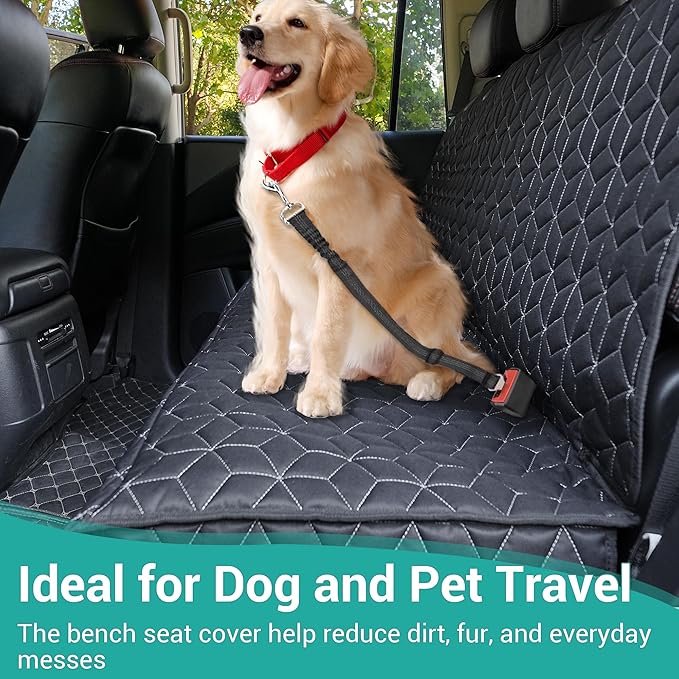 Dog Car Seat Covers for Back Seat,Waterproof Pet Bench Seat Covers for Trucks Ford f150/Ram1500/Nissan Frontier/Toyota Tacoma/GMC Canyon/Silverado Scratch Nonslip Truck Seat Cover for Dogs