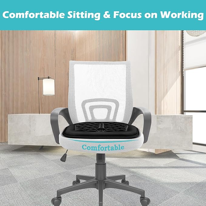 Big Ant Car Seat Cushion, Comfort Memory Foam Driver Seat Cushion Improve Driving View, Sciatica and Lower Back Pain Relief, Seat Cushions for Car Seat Driver, Office Chair, Wheelchair - Black