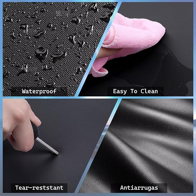 2PCS Front Leather Car Seat Covers Fit for Ford Ranger 2019-2025 Waterproof and Anti Staining Auto Protector Car Seat Covers (Black)