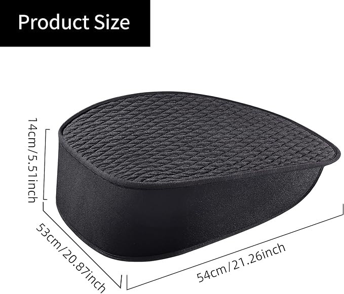 SanQing 2PCS Car Seat Cover Luxury Linen Front Seat Covers for Model Y 2023-2024 Car Seat Bottom,Heavy Duty Seat Cushion Protector Without Backrest (Black Front, Model Y)