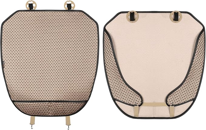 Auto Newer Breathable Universal Four Seasons Car Seat Covers，Luxury Car Seat Cushion ，Protectors for Front Seat Bottoms,Compatible with 95% Vehicles， Fit for Cars Truck SUV (Gold Beige,1PCS)