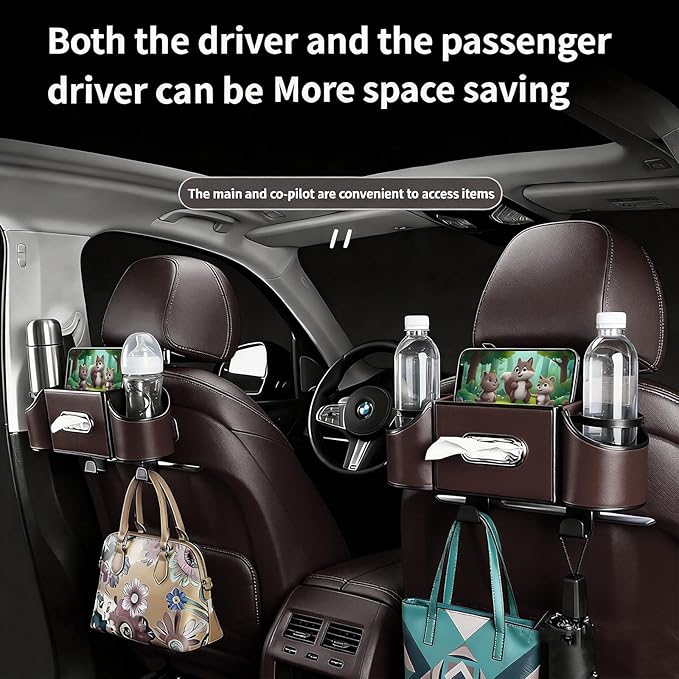 Car Organizer Back Seat, Multi-Pocket Backseat Car Organizer for Car Storage and Organization, Universal Car Seat Back Organizer for Travel, Family & Daily Use (KARTAN)