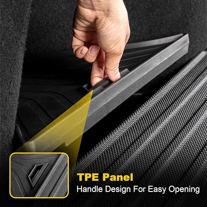 Tesla Model Y Trunk Storage Bins 2025 - Large Capacity TPE Trunk Organizer for Tesla Model Y Refresh, Exact-Fit Left & Right Car Trunk Organizer, Interior Modification Storage Boxes