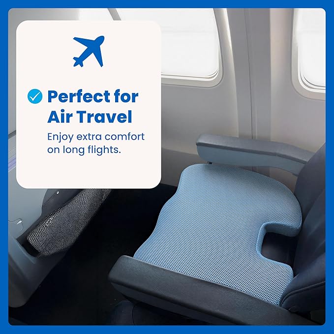 Air-Logic Smart-Cushion Premium Seat Cushion. User Adjustable Comfort. Never Bottoms Out. Self-Inflating Air/Foam Technology. Coccyx Cutout, Relieves Sciatica, Back/Tailbone Pain. Free Carry Bag (1)