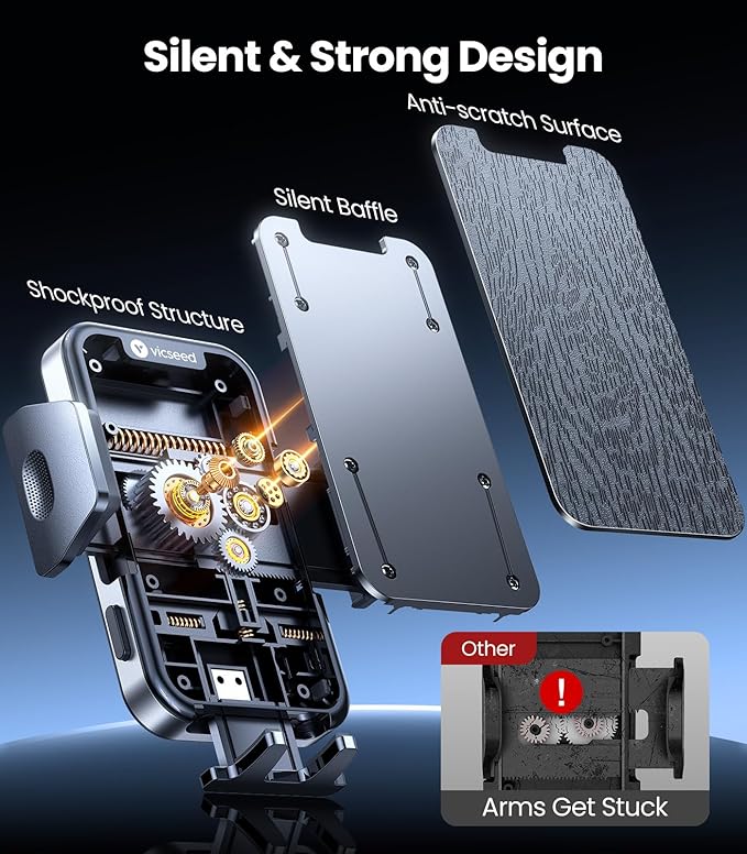 VICSEED 2026 Upgraded Car Phone Mount [98+LBS Strongest Suction] 360° Adjustable Phone Holders for Your Car Dashboard Windshield Vent, Universal for iPhone & Android Large Phones