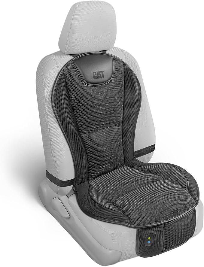 Cat Car Fan Seat Cushion - Cooling Seat 2-Speed, 20 Air Vents, Cool Flow Breathable Mesh for Car Truck SUV Automotive Accessory