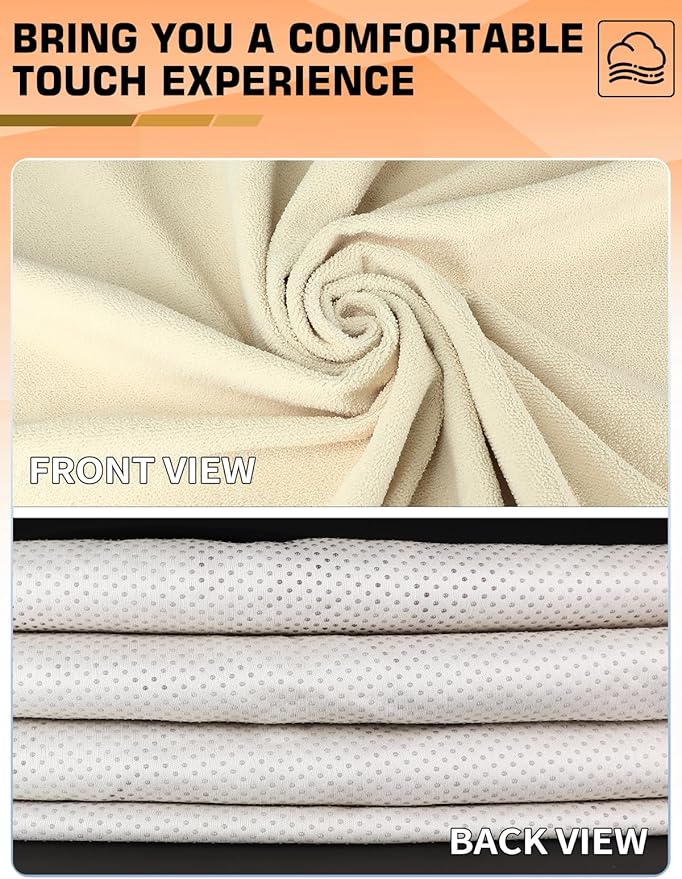 Universal Car Seat Cover Towel, Waterproof Washable Sweat Protection for Front Bucket Seats, Non-Slip Fit, Fits Cars SUVs Trucks, Ideal for Gym, Kids, Pets, Outdoor Sports, Travel (Beige, 1 Pack)