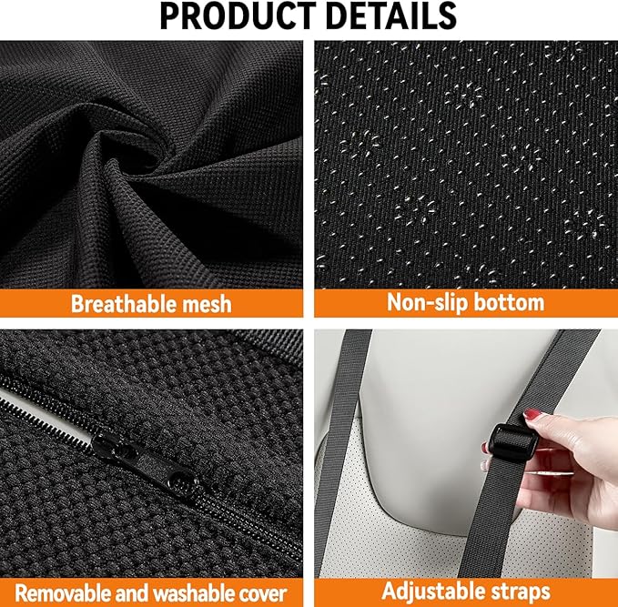 Lumbar Support Pillow for Car,Back Support for Car Seat Cushion,Adjustable Straps Securely Fixed Car Lumbar Support Pillow for Office Chair (Beige)