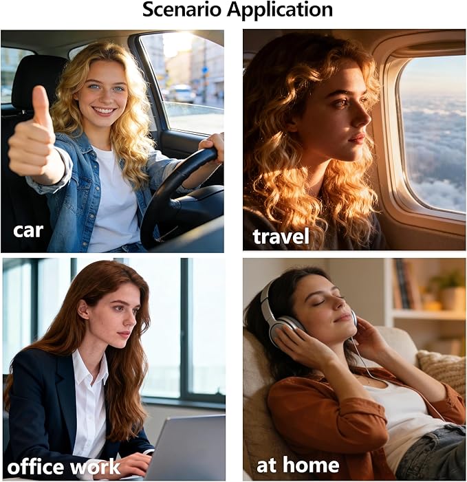 Car Headrest Pillow U-Shaped, Memory Foam Head Neck Support Cushion for Driving, Leather Head Rest Travel Pillows for Sleeping, Breathable Removable Cover, Gray, 2 Pack