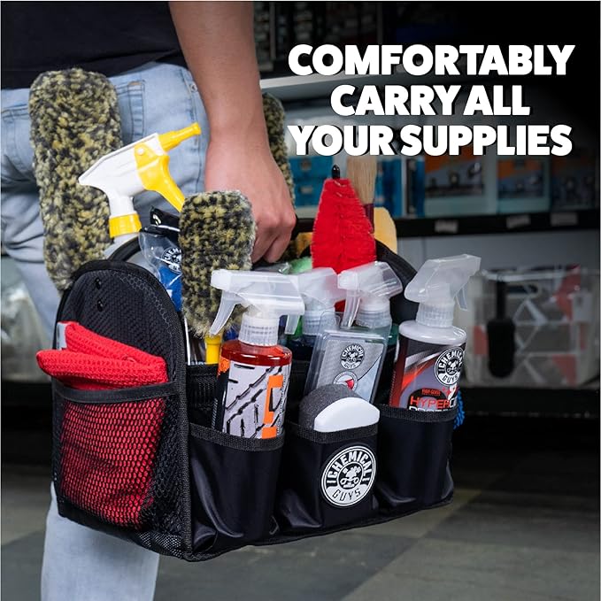 Chemical Guys Quick Load Collapsible Detailing Car Caddy Organizer & Storage – Portable Wash and Garage Organizer for Supplies, Tools and Accessories – Durable Black Design for Cars, Trucks & Home | Quick Load, Collapsible, For Cars, Trucks, SUVs, RVs
