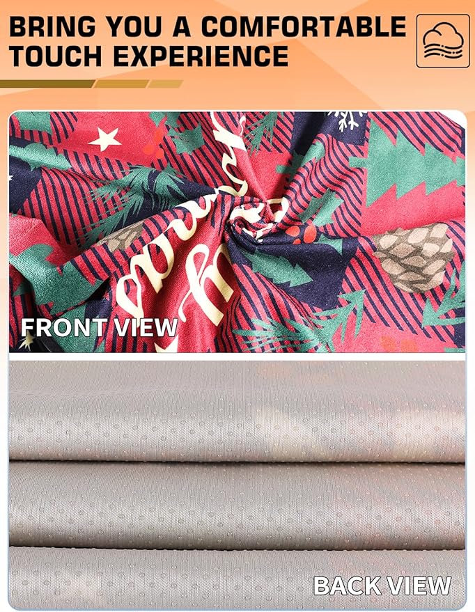 Universal Car Seat Cover Towel, Waterproof Washable Sweat Protection for Front Bucket Seats, Non-Slip Fit, Fits Cars SUVs Trucks, Ideal for Gym, Kids, Pets, Outdoor Sports, Travel (Christmas, 1 Pack)