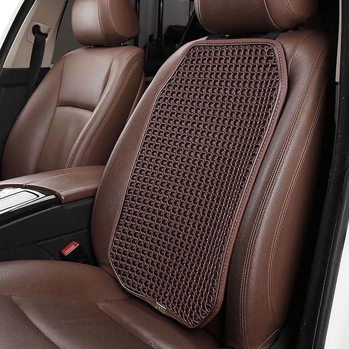 New Summer Vented Cooling Air Mesh Seat Cushion Pad For Car,Universal Ventilated Breathable Seat Cover Fits Car SUV Truck Van Pickup Of Driving Seat For Men Women (Brown-1PcsSeatPad+1PcsBackCushion)