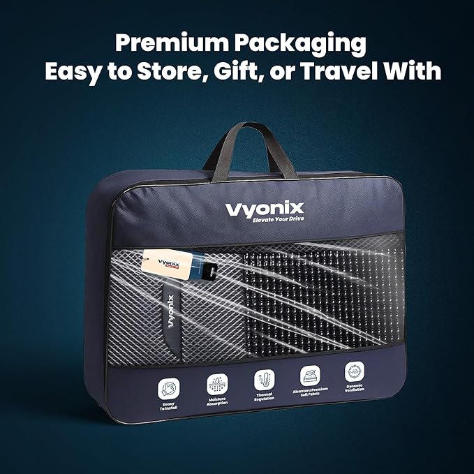 Semi Truck Beaded Seat Covers, Cooling Car Seat Cushion for Back Support, Anti-Sweat Seat Covers for Trucks, Universal Fit for Volvo, Kenworth, Freightliner, Improved Comfort & Durability (2)