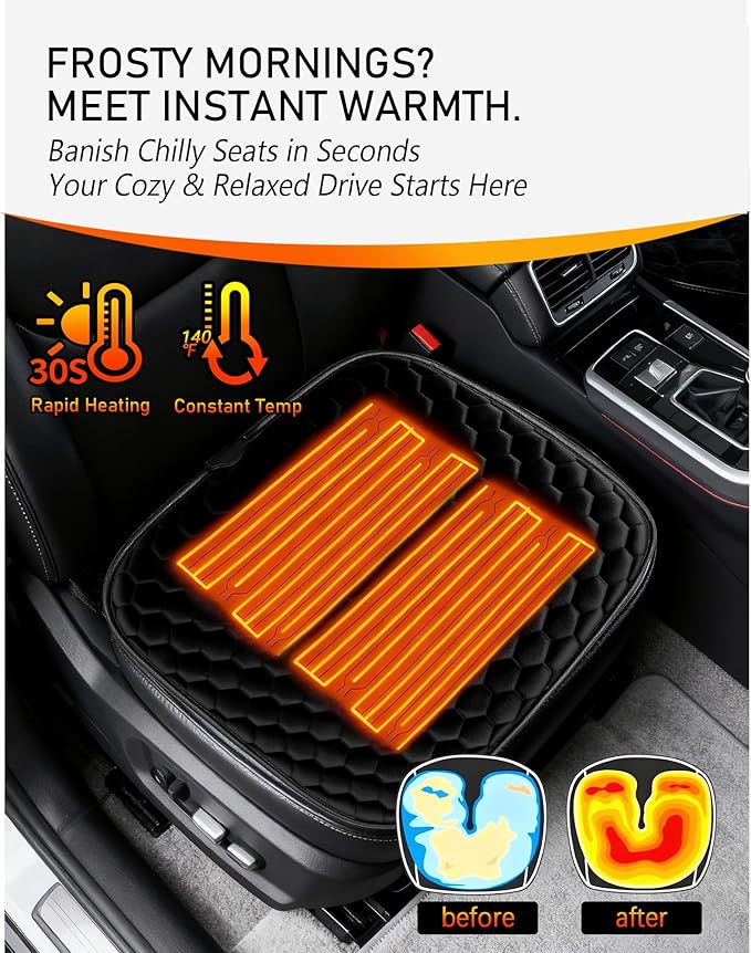 Leather Seat Cover for Car Front Seat Car Seat Cover with Pockets Luxury Car Seat Protector Non-Slip Universal Fit Seat Cushion for Most Vehicle, SUV, Truck, Sedan 1PCS (Black2)