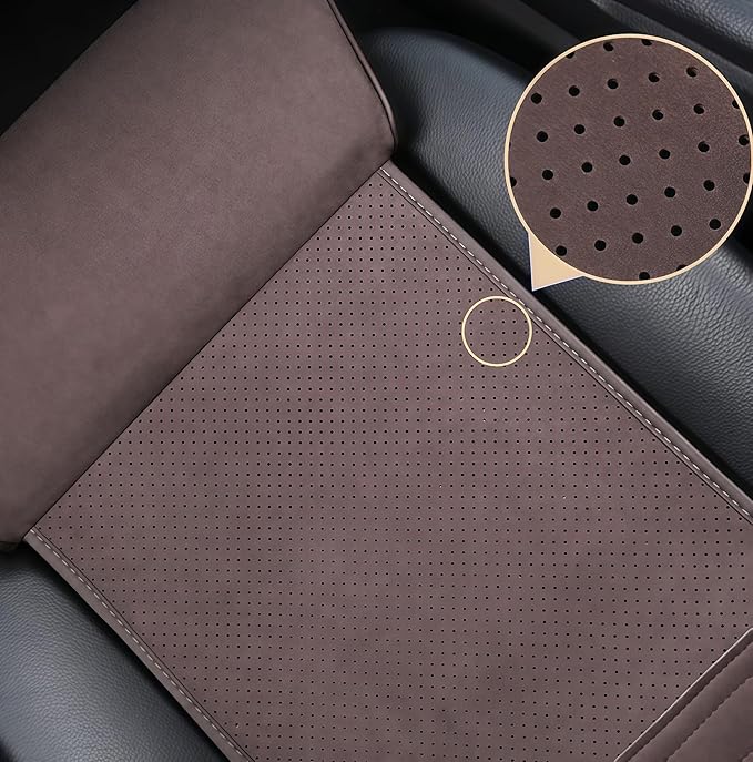 JUPENG Car Seat Leg Extender with Memory Foam ，Leg Rest Pillow for Tall Drivers,Office Chair ，Extra Long Leg Support Cushion，Car Seat Thigh Extender Support Cushions（Black，Beige，Brown） (Brown)