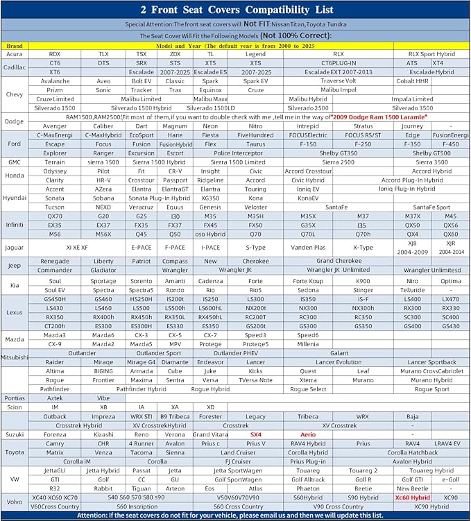 Aierxuan 2pcs Car Seat Covers Front Set with Waterproof Leather, Airbag Compatible Automotive Vehicle Cushion Cover Universal Fit for Most Cars (Black and White)