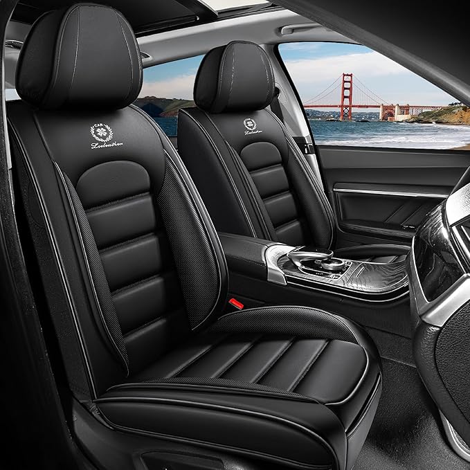 2 Seat Covers Fit for Acura ZDX 2024, Waterproof Premium Leather Automotive Accessories Seat Protectors Seat Cushions Wear-Resistant Car Seat Covers（Classic Black,Front Only）