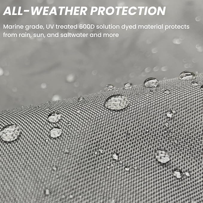 SavvyCraft Waterproof Boat Steering Wheel Covers, Heavy Duty Solution-Dyed 600D Fade-Resistant UV Protection Sailboat Yacht Marine Steering Wheel Protector Case, Vecro and Zipper Closure Blue 60"