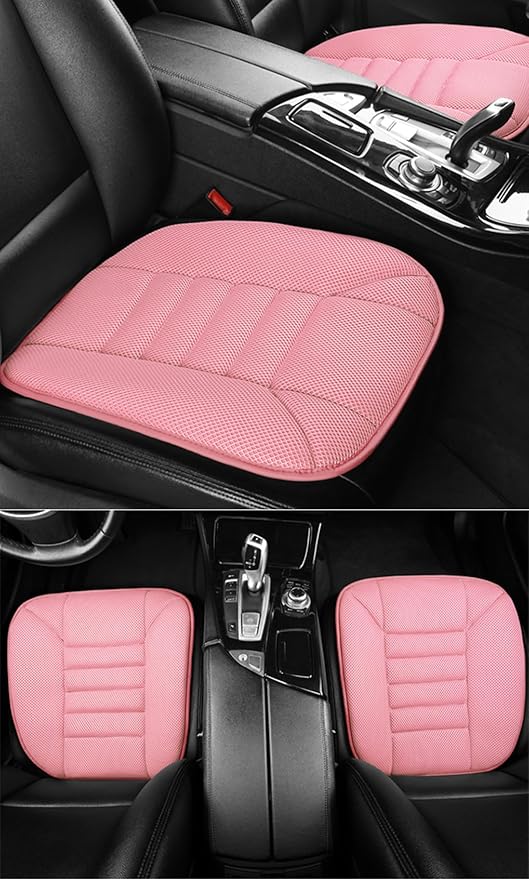 Mesh Car Seat Cushion for Driving, Summer Cooling Breathable 3D Air Car Seat Pad for SUV Pickup Truck Or Office Chair (Pink)