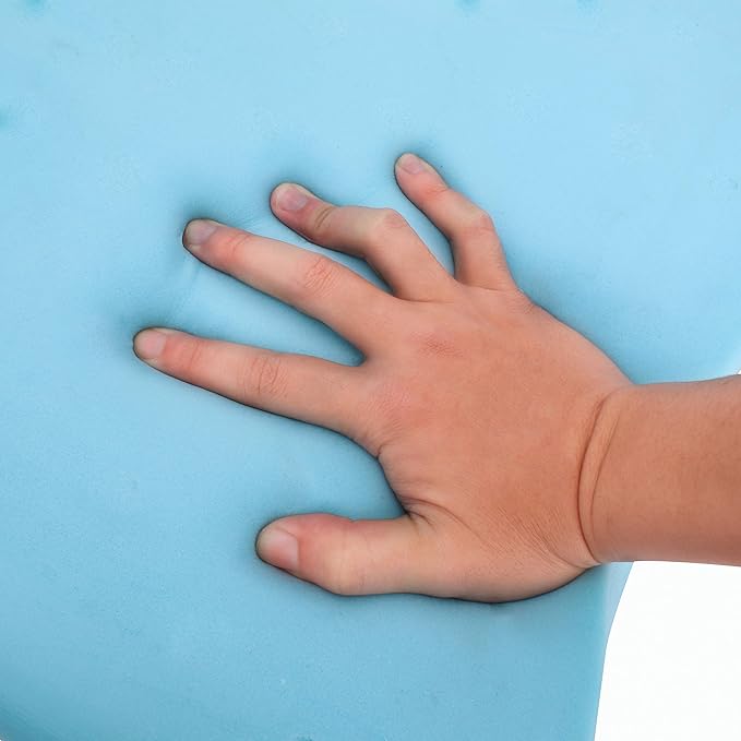 Large 19"x17"x3.25" Medium-Firm Memory Foam Seat Cushion with Cooling Effect, Washable Cover and Non-Slip Base for Office Chairs, Wheelchairs, Recliners, Cars - Back Pain Relief - Gray