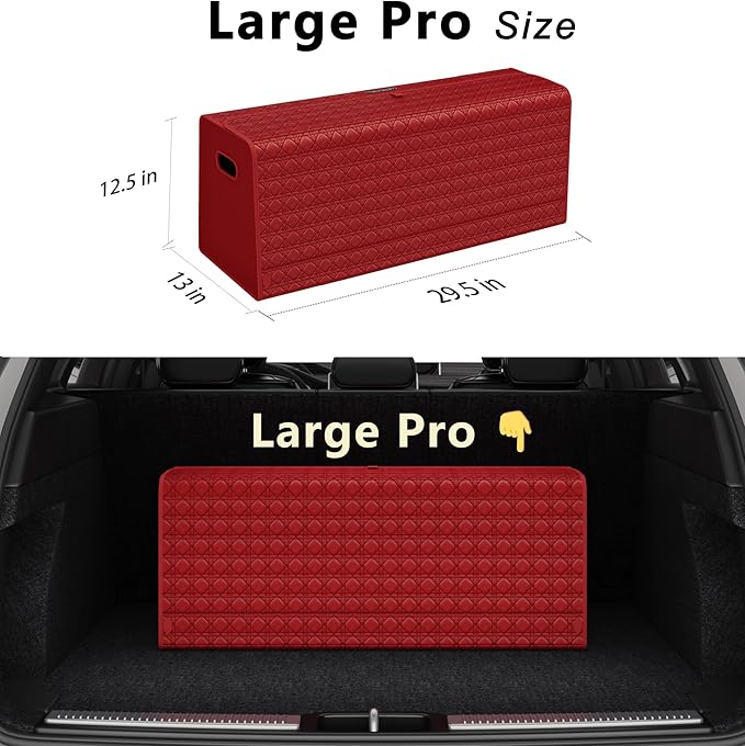 GMQ Car Trunk Organizer for SUV,Car Organizers and Storage with Collapsible Storage, Large Capacity for SUV, Truck, MPV (Red)
